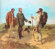 Courbet, Gustave The Meeting (Bonjour, Monsieur Courbet) painting